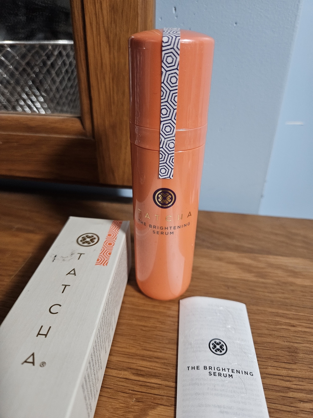 Tatcha Brightening Serum Bottle in Coral